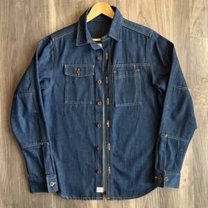 LC King Chore Coat Jacket Denim Dark Wash Men's Size M Dark Wash Heavy White Oak